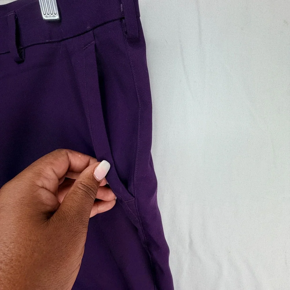 Peter Millar Crown Sport Mens Purple Performance Golf Shorts Size 36 Flat Front